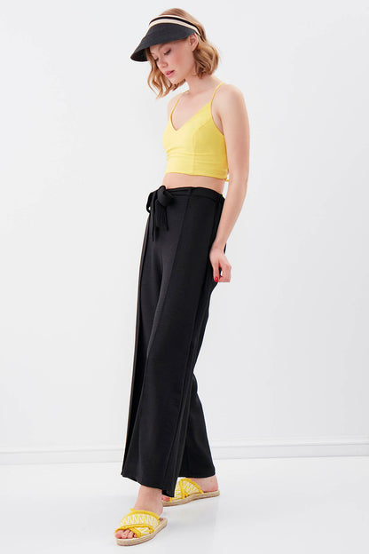 SIDE SPLIT-APART WAIST-BINDING TROUSERS