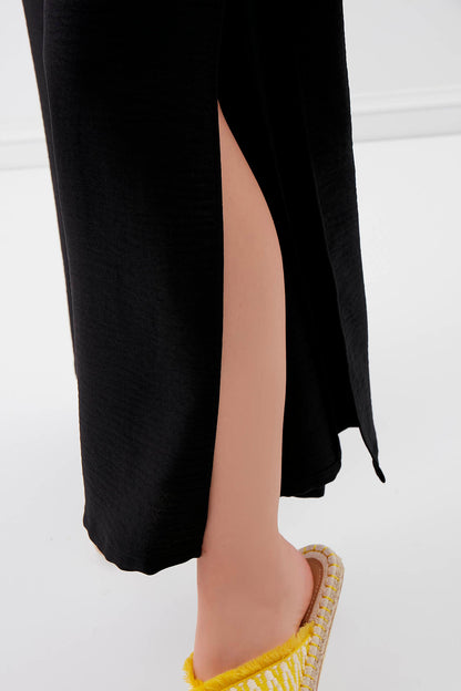SIDE SPLIT-APART WAIST-BINDING TROUSERS