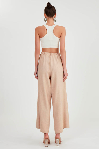 SIDE SPLIT-APART WAIST-BINDING TROUSERS