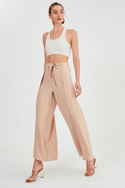 SIDE SPLIT-APART WAIST-BINDING TROUSERS