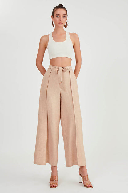 SIDE SPLIT-APART WAIST-BINDING TROUSERS