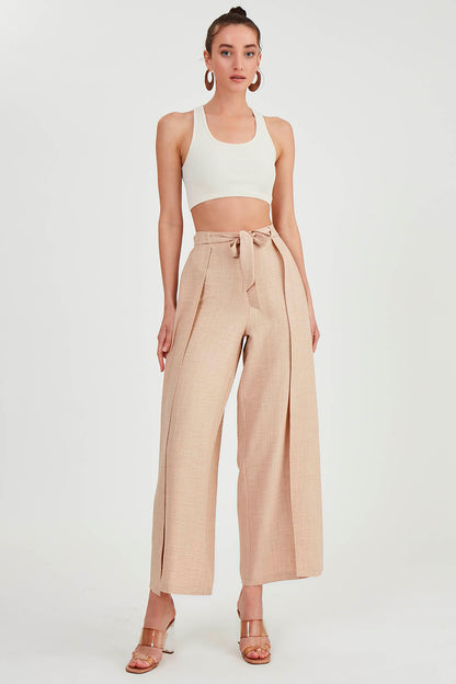SIDE SPLIT-APART WAIST-BINDING TROUSERS