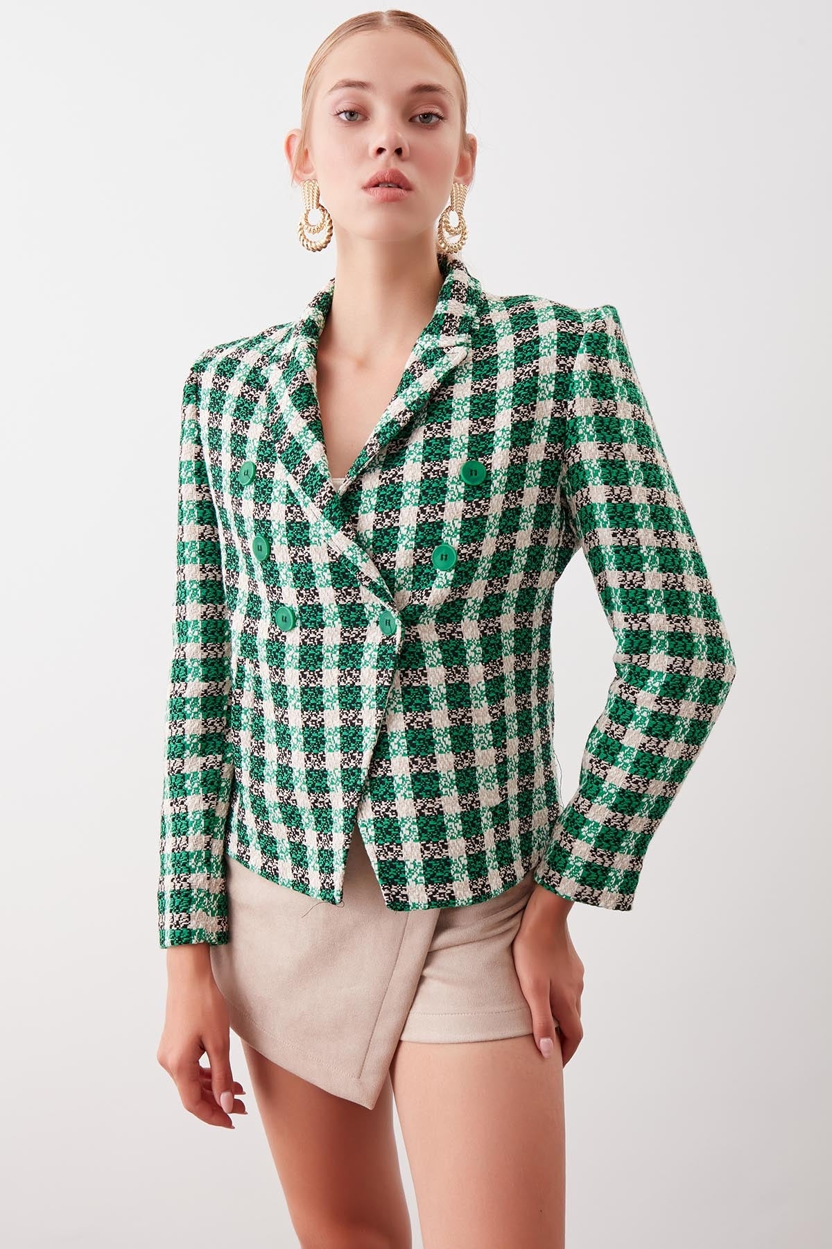 BUTTONED ASYMMETRICAL CUT JACKET