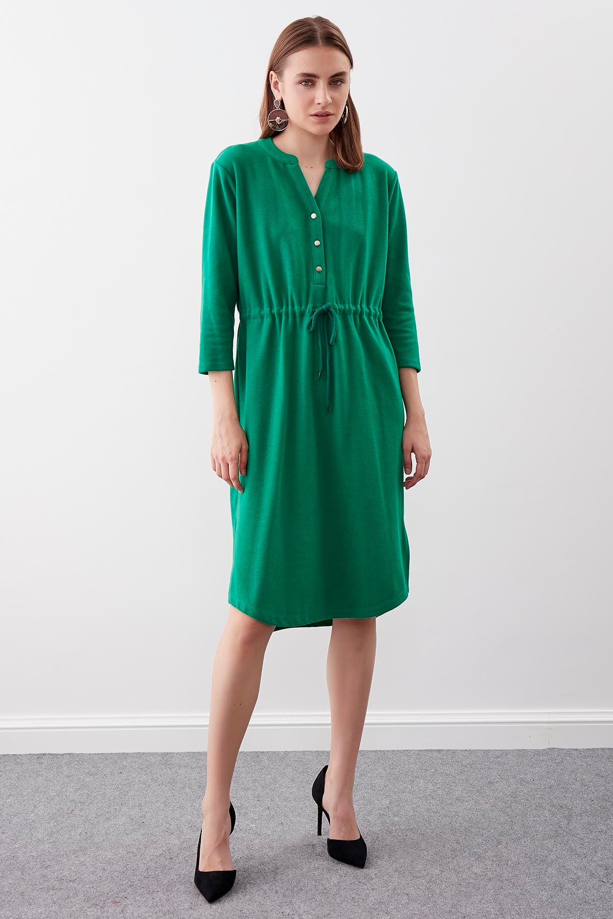 KNITTED DRESS WITH BUTTONS