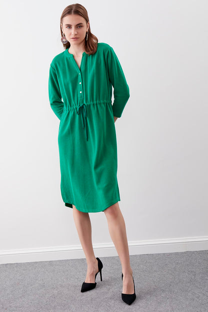 KNITTED DRESS WITH BUTTONS