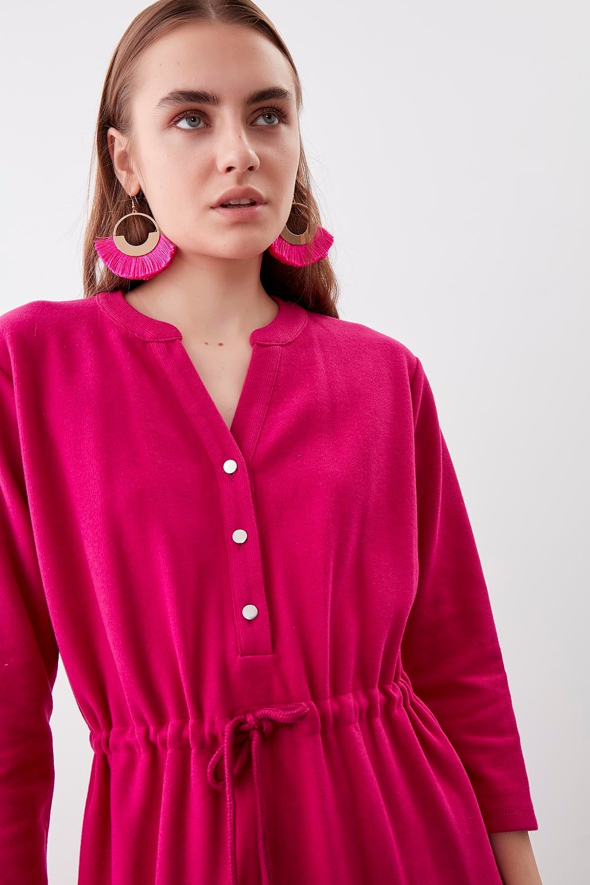 KNITTED DRESS WITH BUTTONS