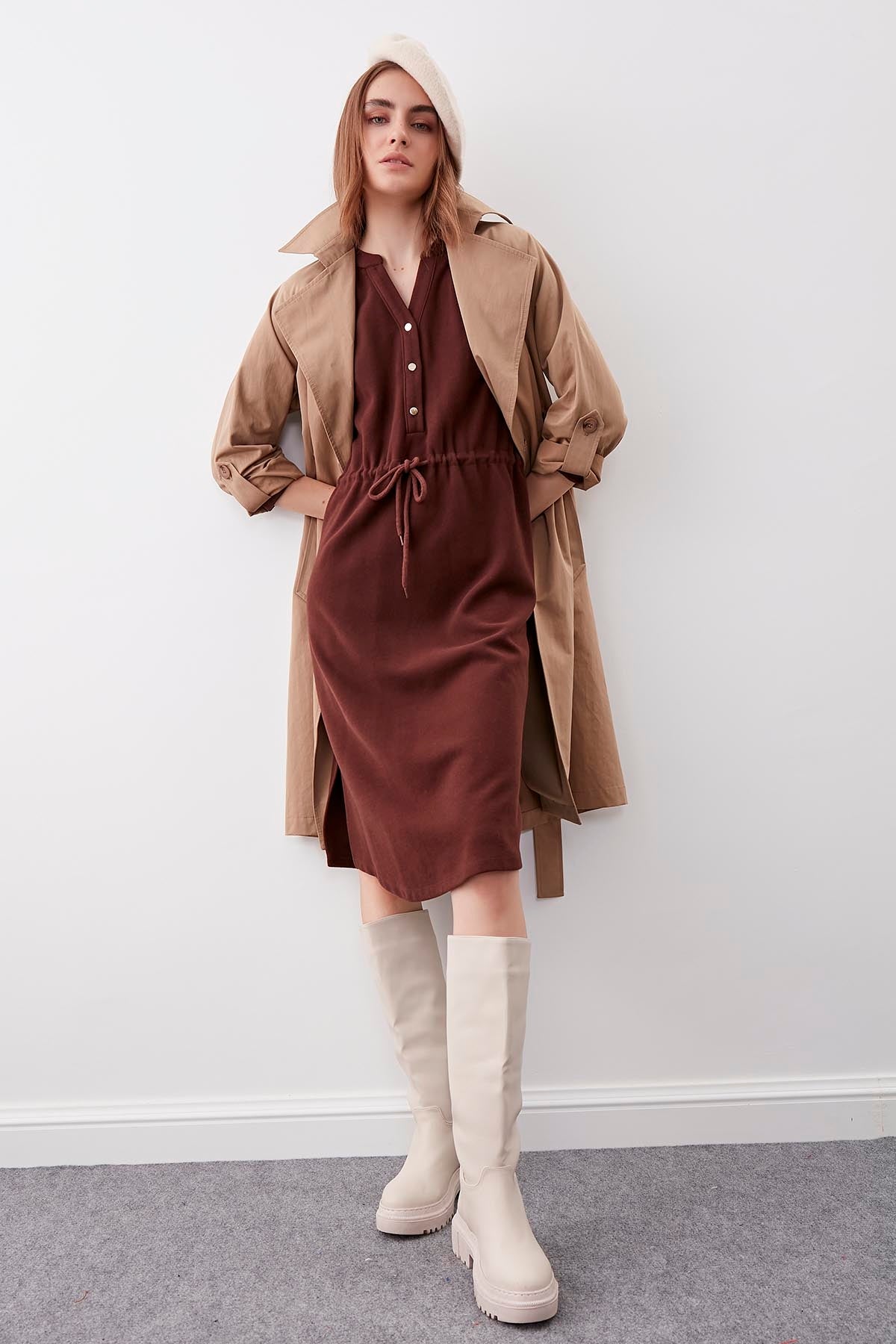KNITTED DRESS WITH BUTTONS