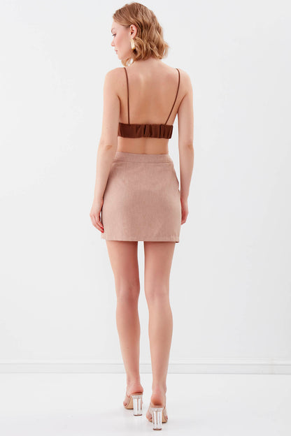 MINI-SKIRT WITH BUTTON