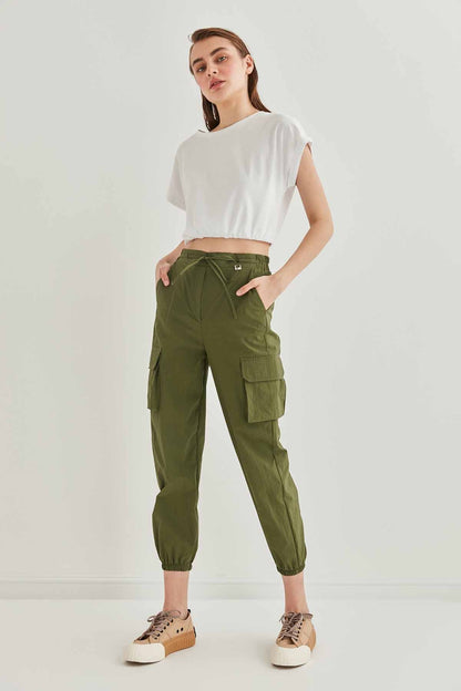LOW SLEEVE ELASTANE WAIST TOP