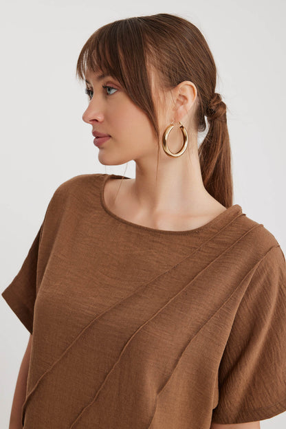 LOW SHOULDER DETAIL BLOUSE