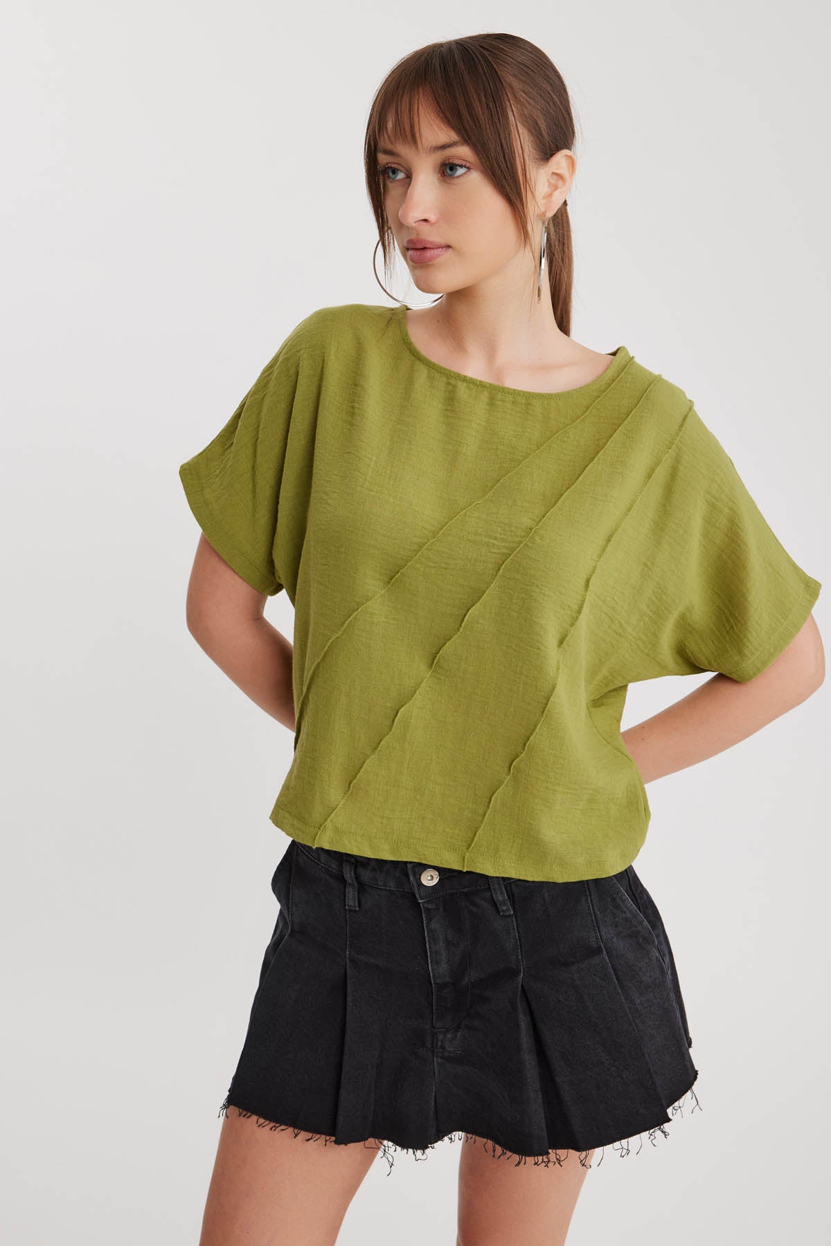 LOW SHOULDER DETAIL BLOUSE