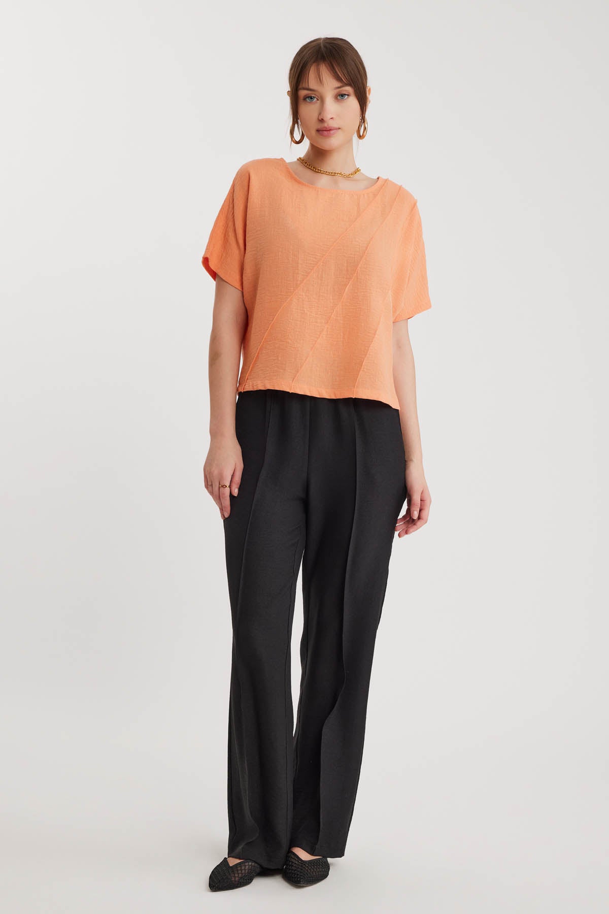 LOW SHOULDER DETAIL BLOUSE