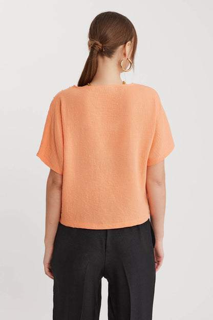 LOW SHOULDER DETAIL BLOUSE
