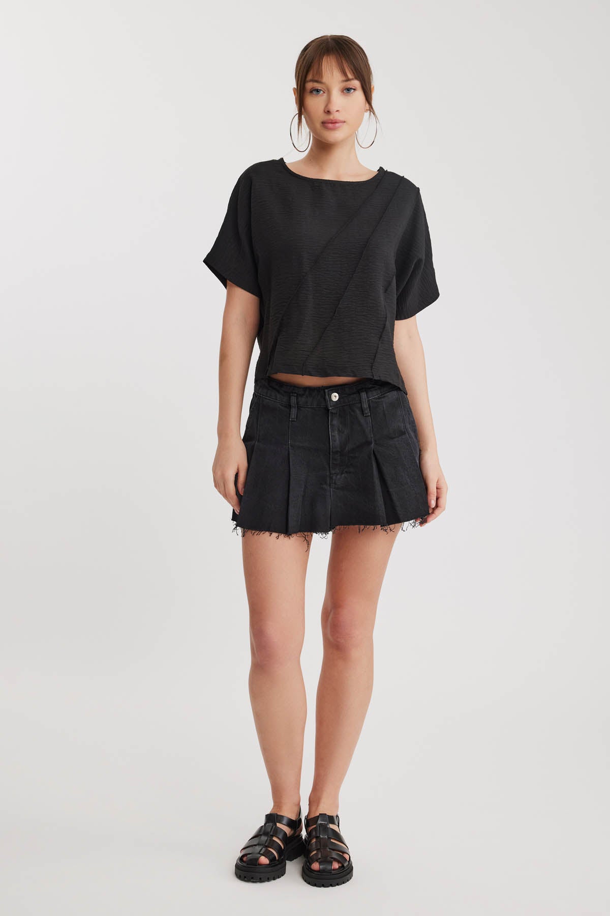 LOW SHOULDER DETAIL BLOUSE
