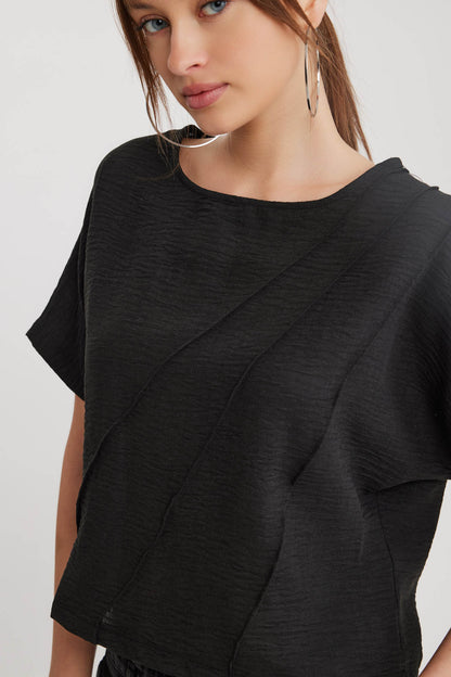 LOW SHOULDER DETAIL BLOUSE