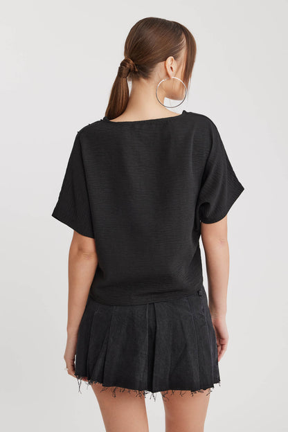 LOW SHOULDER DETAIL BLOUSE