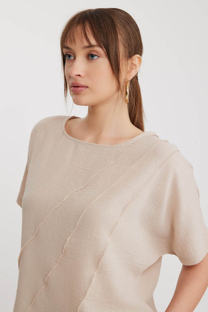 LOW SHOULDER DETAIL BLOUSE