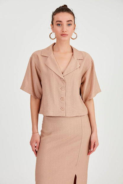 LOW SHOULDER LOOSE SHIRT