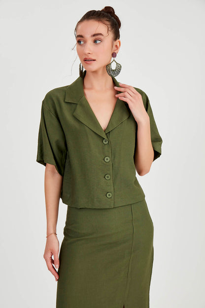 LOW SHOULDER LOOSE SHIRT