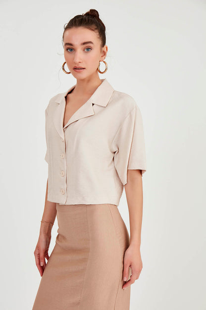 LOW SHOULDER LOOSE SHIRT