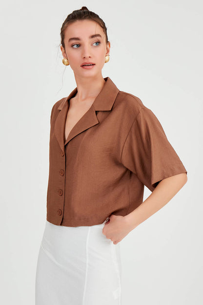 LOW SHOULDER LOOSE SHIRT