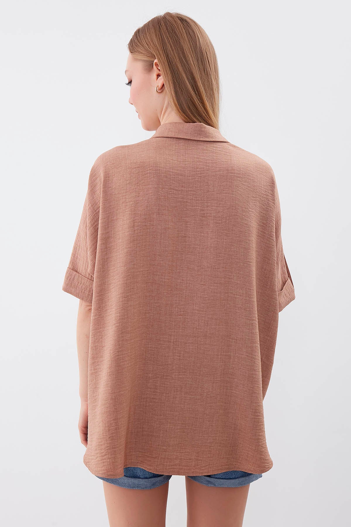 LOW SHOULDER  LOOSE SHIRT