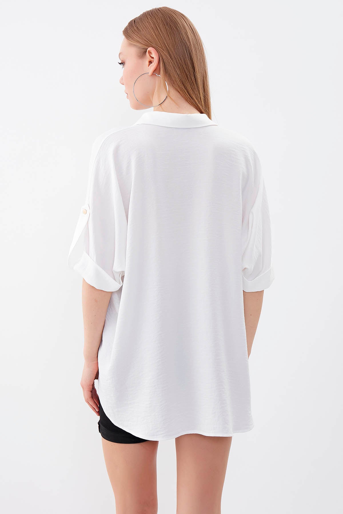 LOW SHOULDER  LOOSE SHIRT