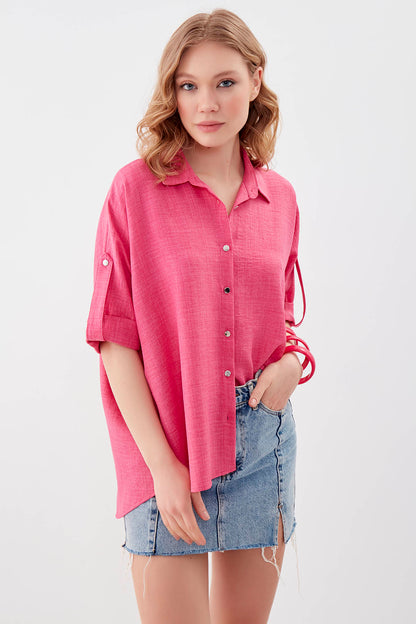 LOW SHOULDER  LOOSE SHIRT