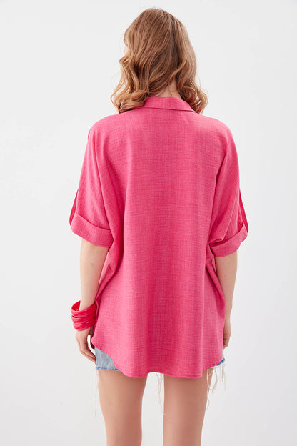 LOW SHOULDER  LOOSE SHIRT