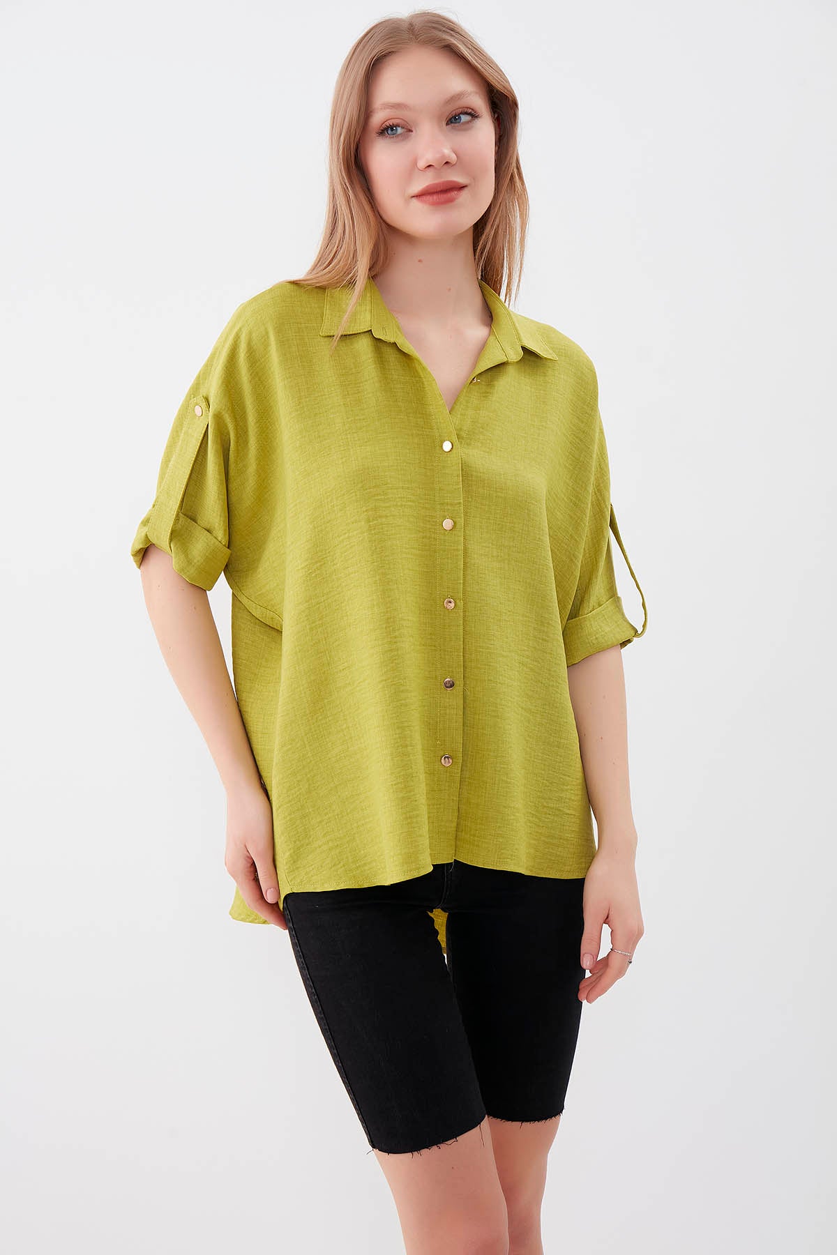 LOW SHOULDER  LOOSE SHIRT