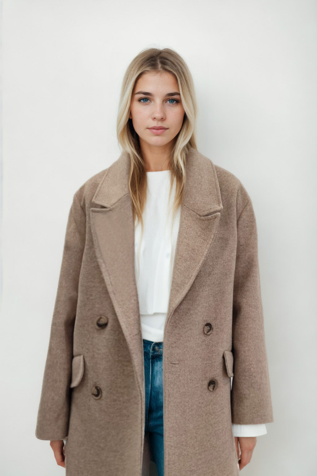 LONG JACKET WITH LOW SHOULDERS