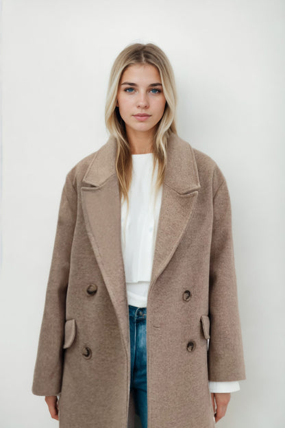 LONG JACKET WITH LOW SHOULDERS