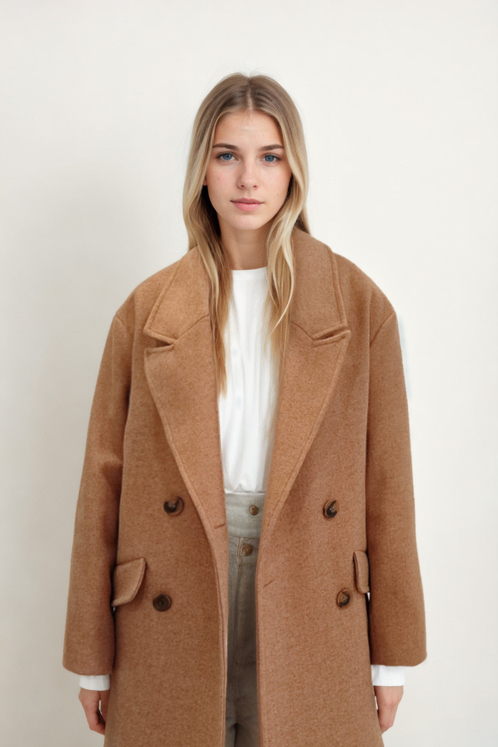 LONG JACKET WITH LOW SHOULDERS