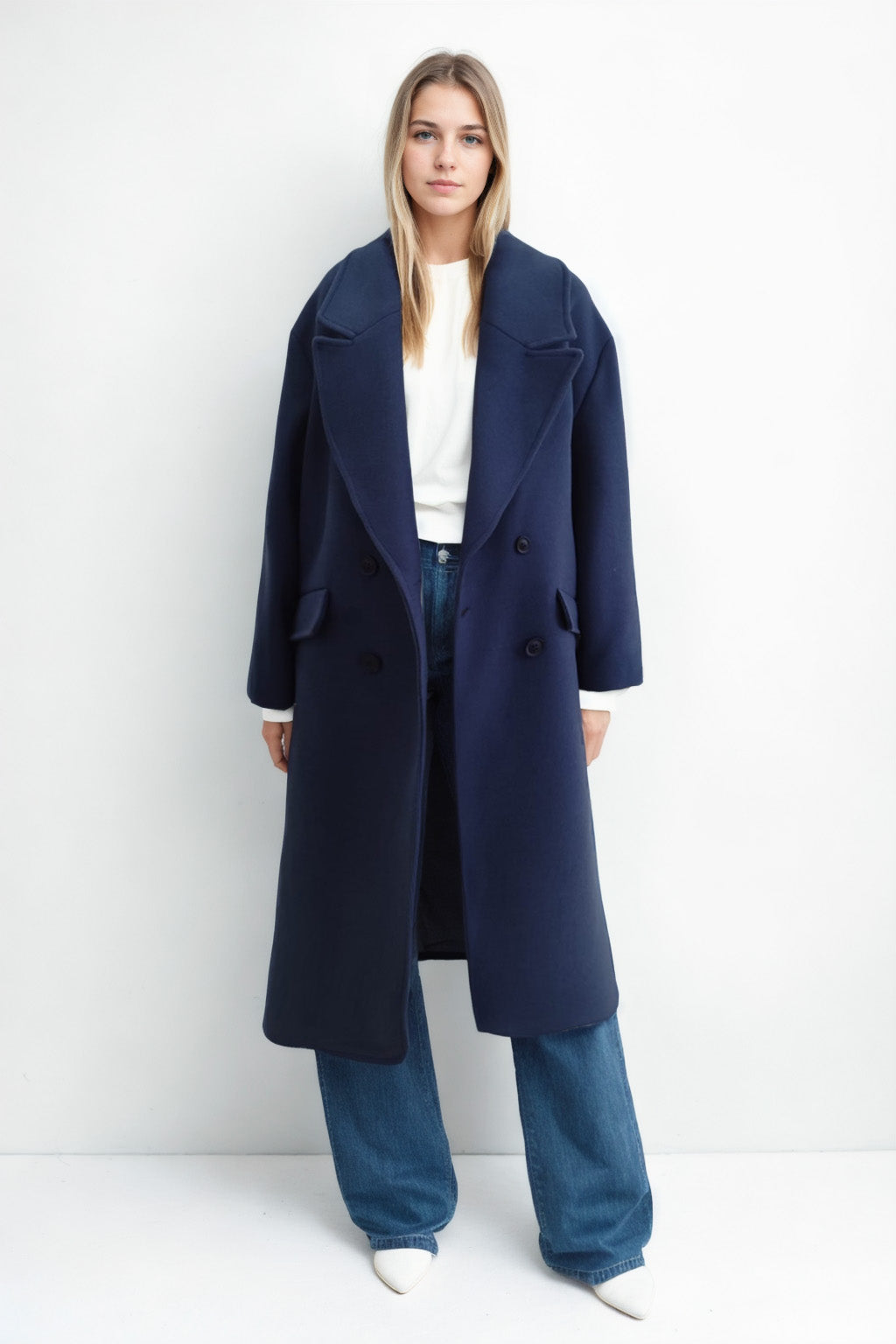 LONG JACKET WITH LOW SHOULDERS