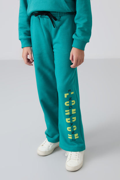 Cotton Fluffy Inside Soft Textured Oversize Printed Girls' Tracksuit Set - 75147