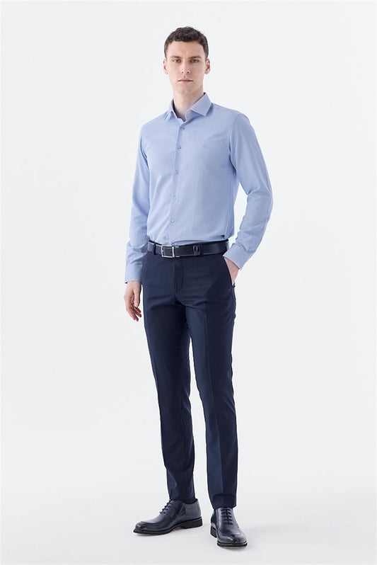 Navy Regular Fit Side Pocket Cloth Trousers