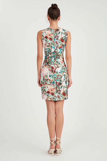 EBRULI PATTERN  SLEEVELESS DRESS