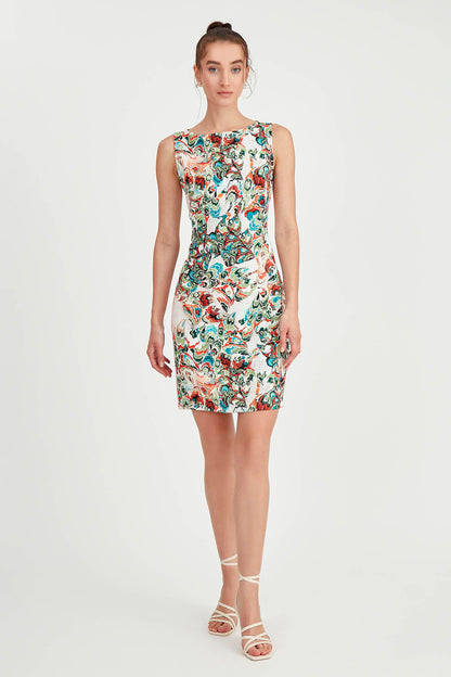 EBRULI PATTERN  SLEEVELESS DRESS
