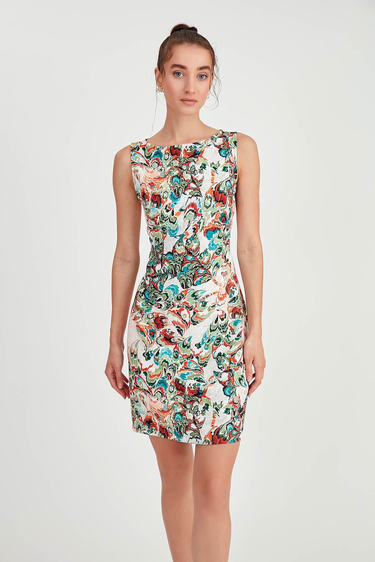 EBRULI PATTERN  SLEEVELESS DRESS