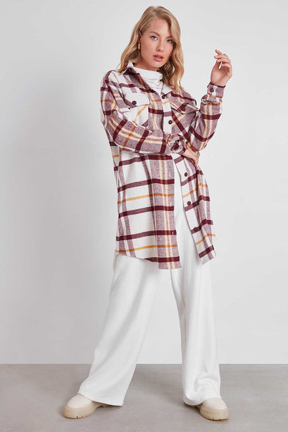 PLAID POCKET LUMBERJACK SHIRT DRESS