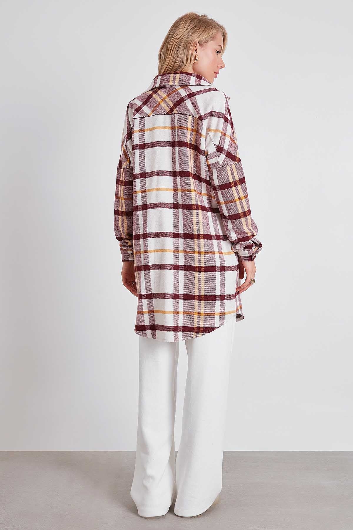 PLAID POCKET LUMBERJACK SHIRT DRESS