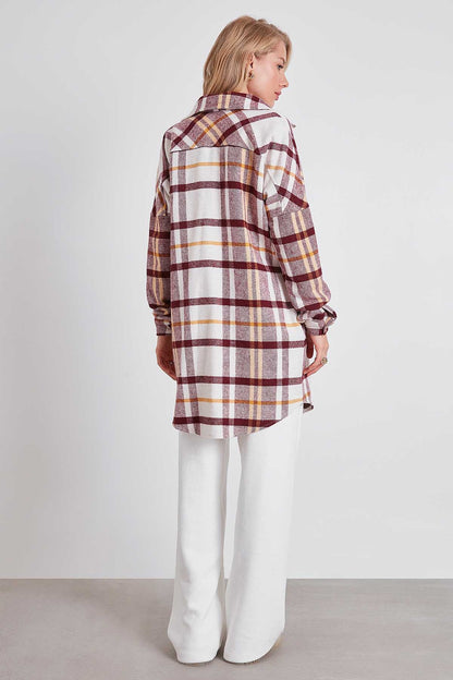PLAID POCKET LUMBERJACK SHIRT DRESS
