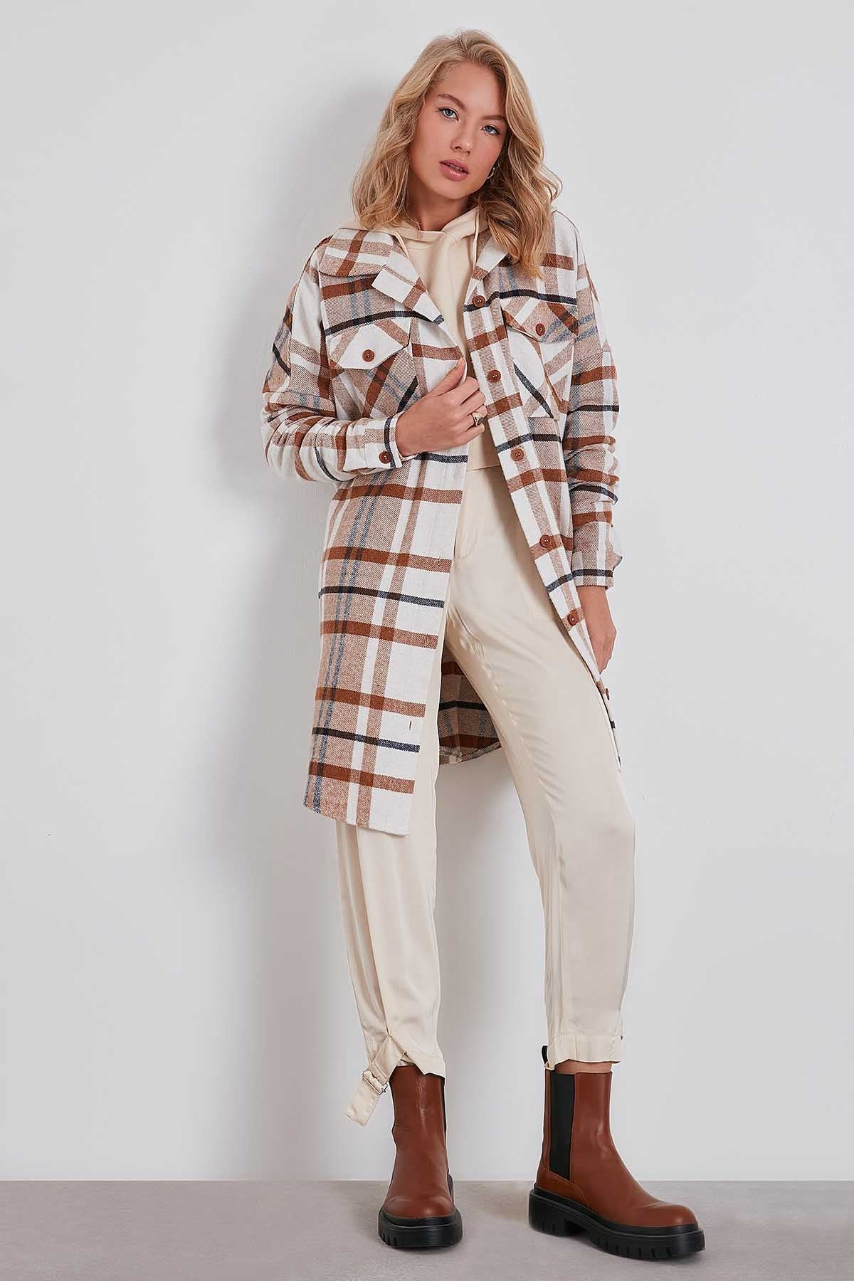 PLAID POCKET LUMBERJACK SHIRT DRESS