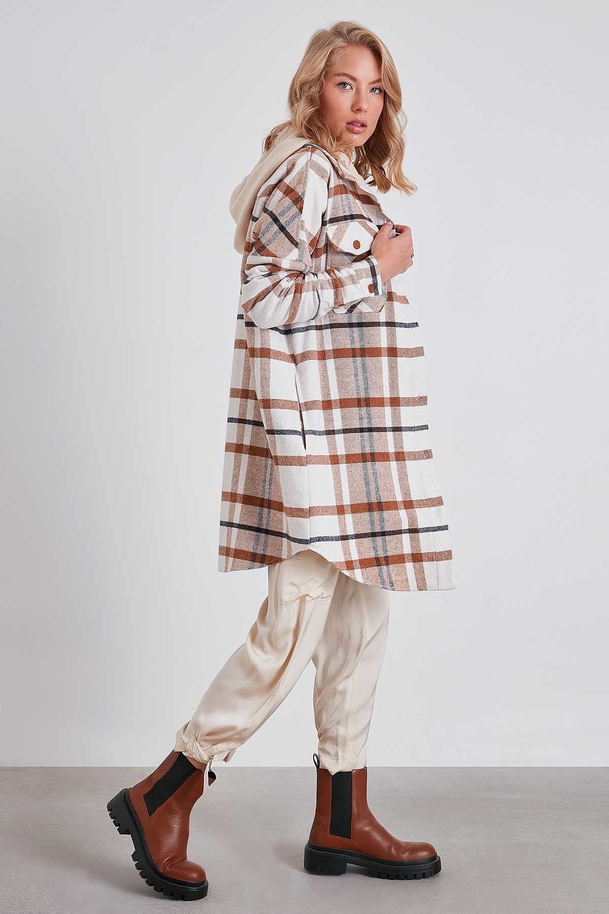 PLAID POCKET LUMBERJACK SHIRT DRESS