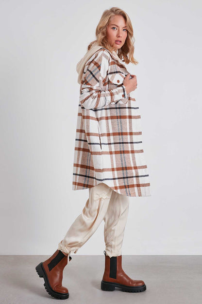 PLAID POCKET LUMBERJACK SHIRT DRESS