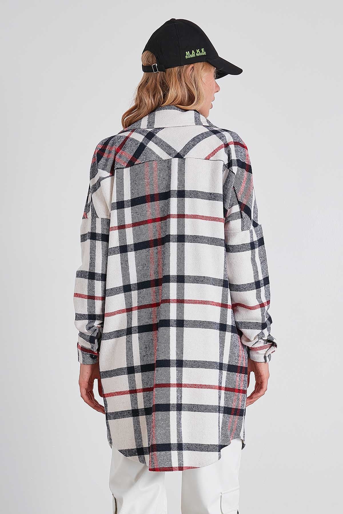 PLAID POCKET LUMBERJACK SHIRT DRESS