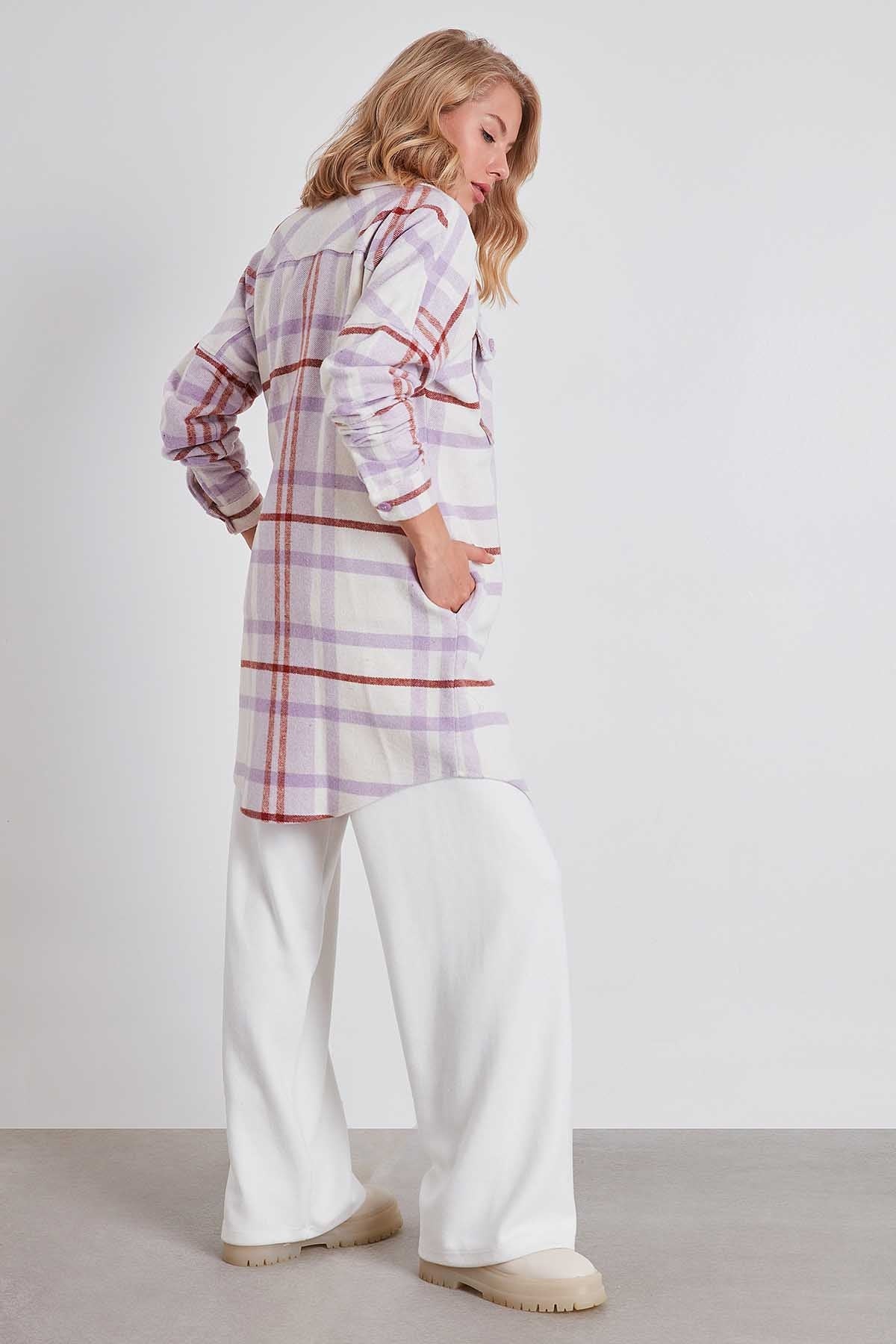 PLAID POCKET LUMBERJACK SHIRT DRESS