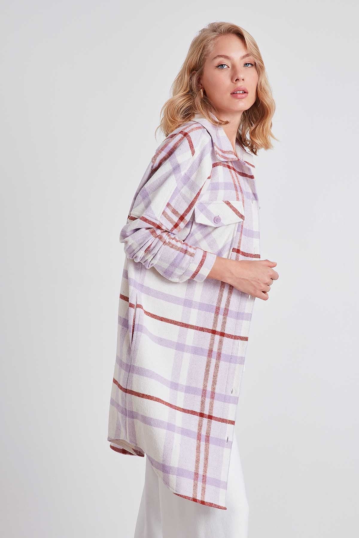 PLAID POCKET LUMBERJACK SHIRT DRESS