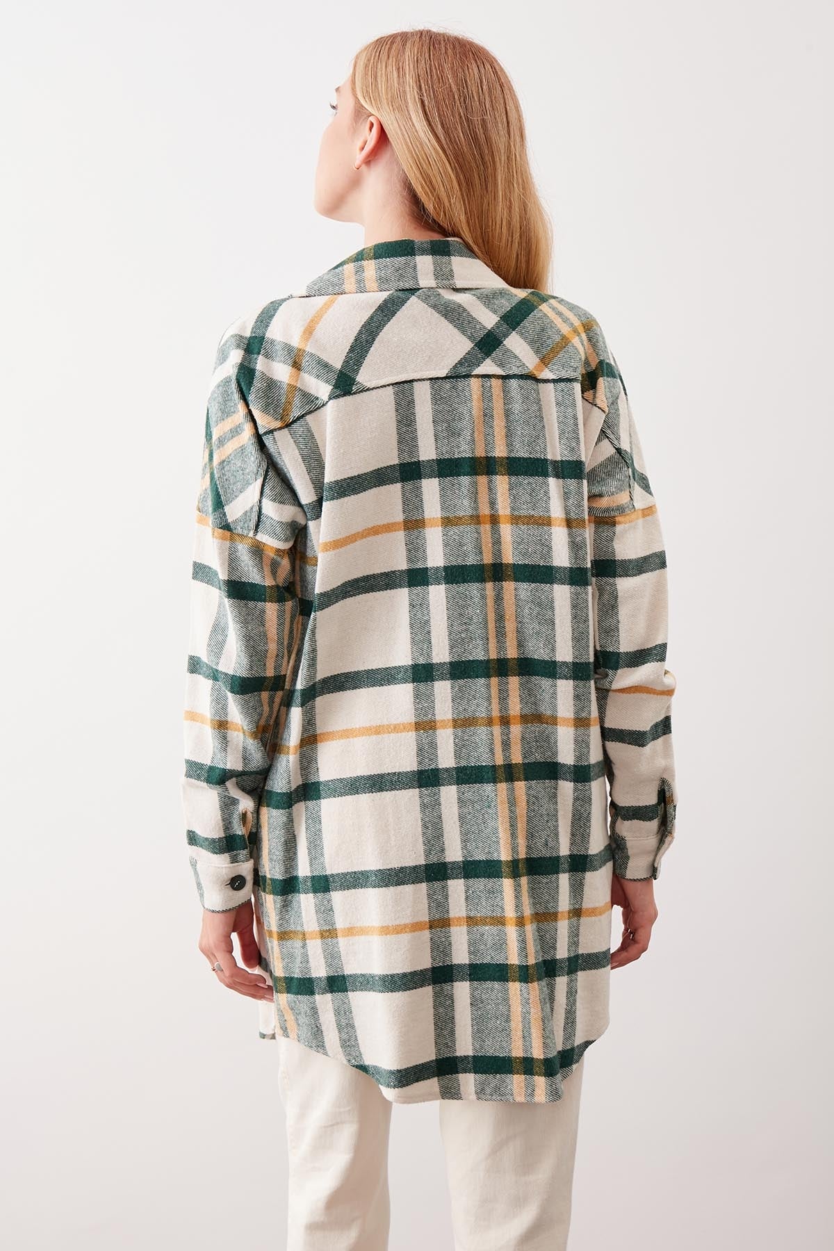 PLAID POCKET LUMBERJACK SHIRT DRESS