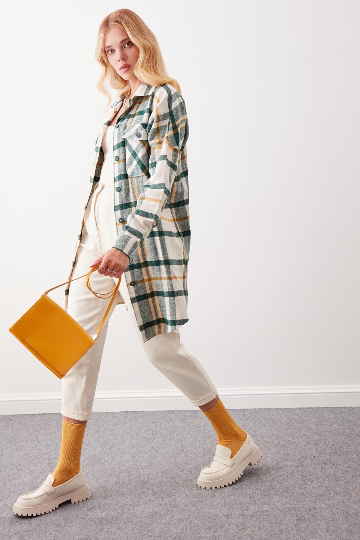 PLAID POCKET LUMBERJACK SHIRT DRESS